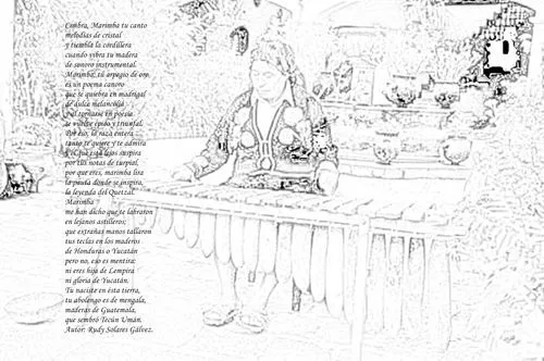 Dibujos de la marimba - Imagui