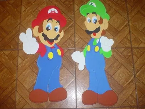 Mario Bros Personaje Nintendo De 80cm En Foami Para Decorar - Bs ...
