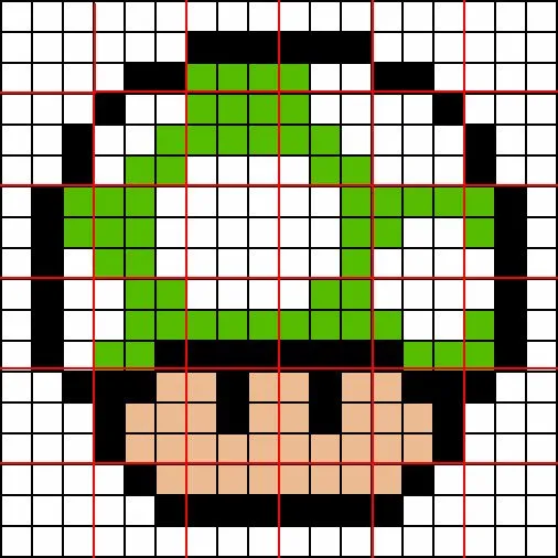 Mario Bros pixelado en cuadricula - Imagui
