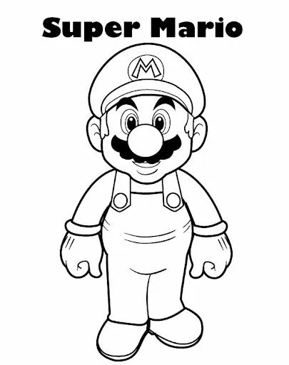 Mario para pintar on - Imagui
