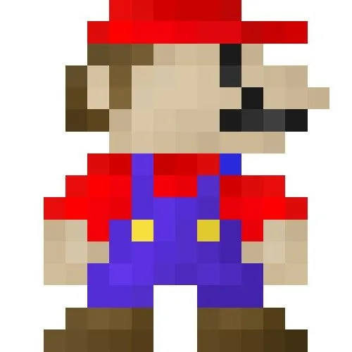 Mario en pixeles - Imagui