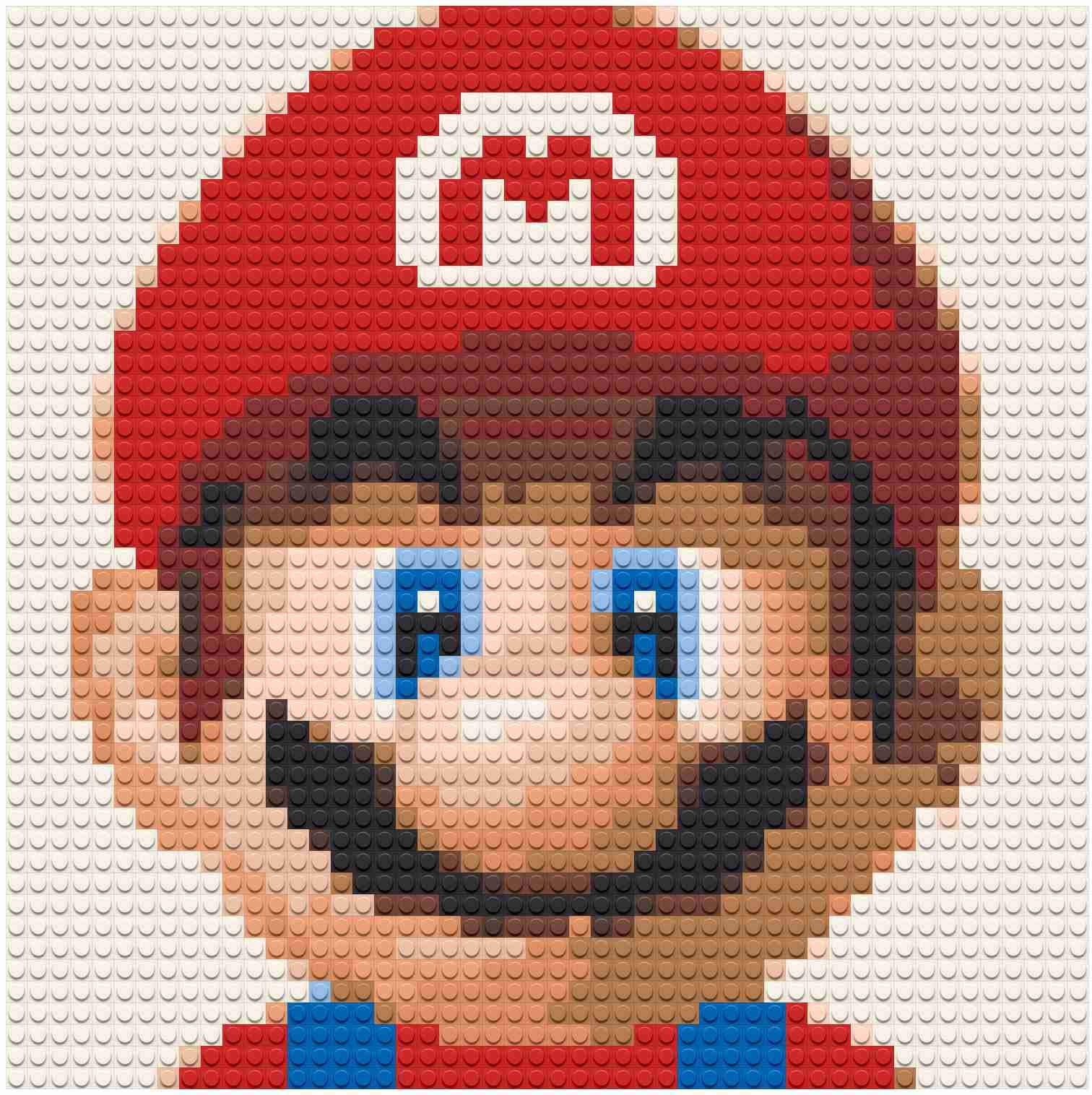 Mario Super Nintendo Brick Portrait / Custom yours ask for - Etsy México