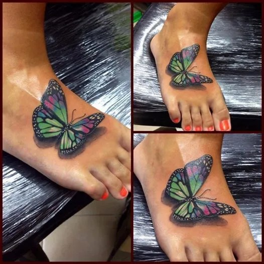 Mariposa 3D - Tatuajes para Mujeres