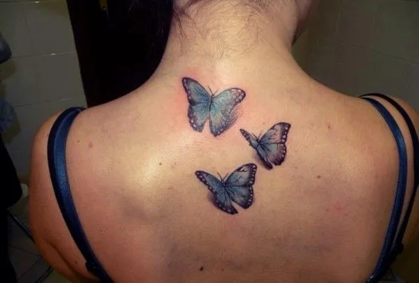 Mariposa 3D - Tatuajes para Mujeres