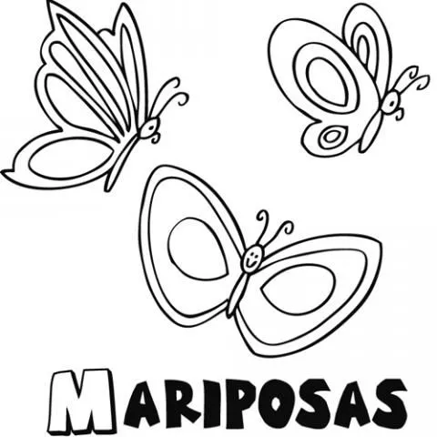 Mariposas de caricatura para colorear - Imagui
