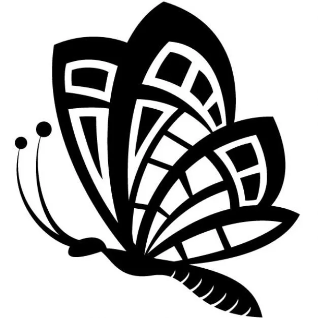 Mariposa dibujo clip art negro | Descargar Vectores gratis
