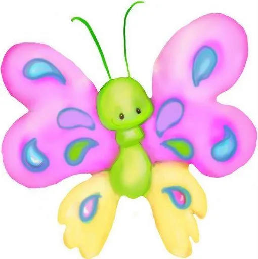 Mariposa dibujo color animada - Imagui