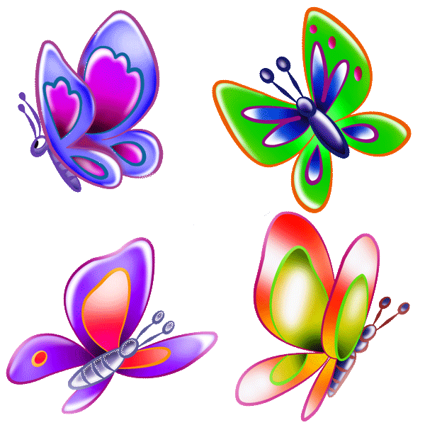 Mariposa en flor animada - Imagui