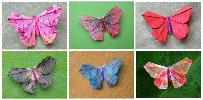 Mariposas en origami paso a paso - Imagui
