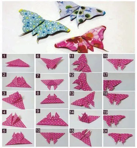 Cómo hacer una mariposa de origami paso a paso | DIY - Paper ...