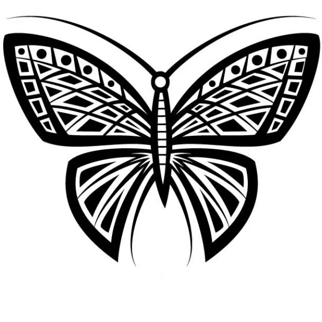 Mariposa tatuaje tribal de diseño vectorial | Descargar Vectores ...