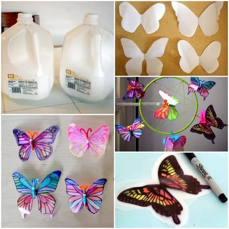 mariposas con botellas de plástico | Buenas Ideas | Pinterest