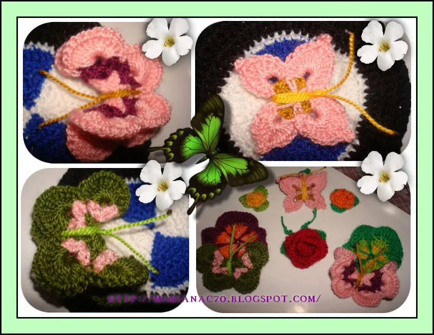 Amores, Vivencias y Manualidades: Mariposas a Crochet