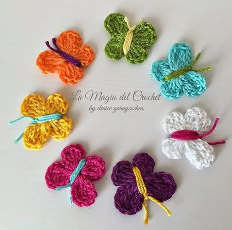 Mariposas a crochet - Paperblog