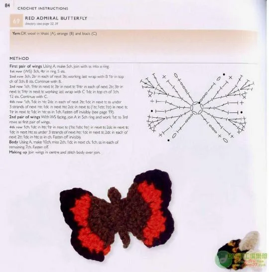 Les dejo el pap de unas mariposas en crochet que encontré navegando.