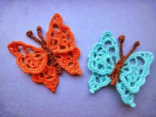 Mariposas de crochet 2 patrones - Patrones Crochet