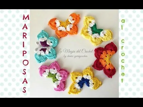 Mariposas a Crochet - YouTube