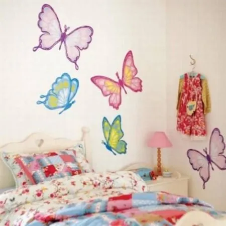 Pintar mariposas en pared - Imagui