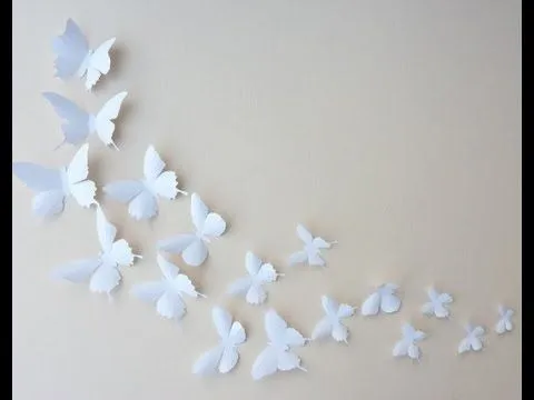 Como Hacer Mariposas Para Decorar (MANUALIDADES) - YouTube