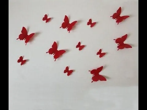 Como hacer Mariposas para decorar la pared - YouTube