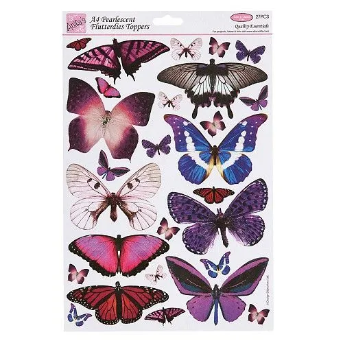 Mariposas, estampadas en la hoja A4 - Hobby, Crafts and Paperdesign