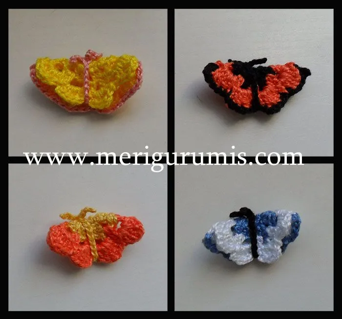 Más Mariposas | Merigurumi - Amigurumis, tus muñecos de ganchillo