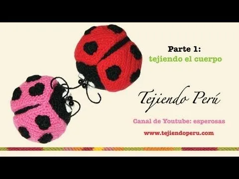Mariquitas tejidas a crochet (amigurumi ladybugs) Parte 1 ...