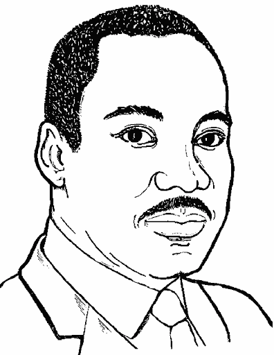 Martin Luther King, Jr para colorear | Manualidades Infantiles