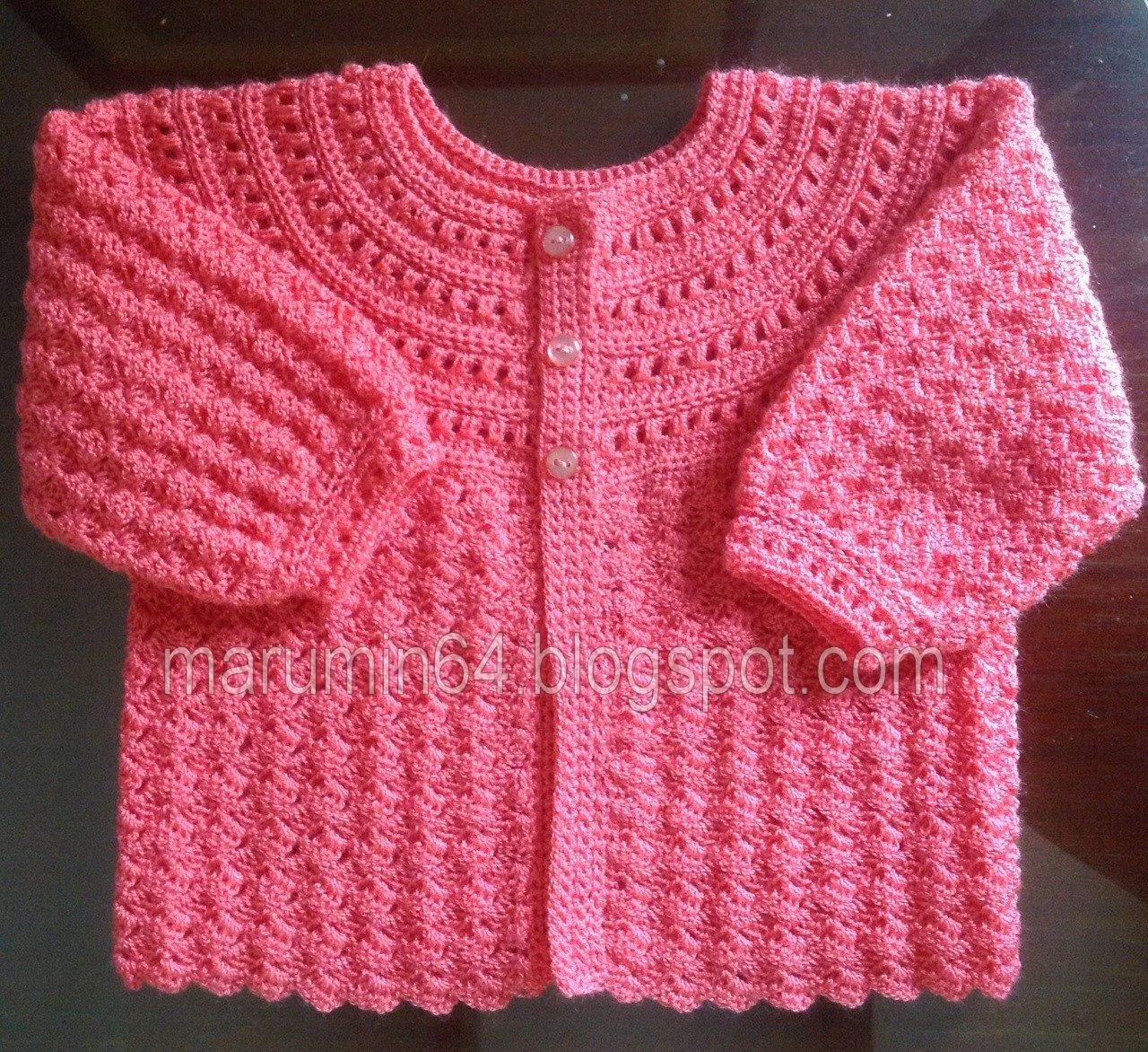 Marumin Crochet: CR 018 - Coral Canesú Redondo Calado / Coral ...