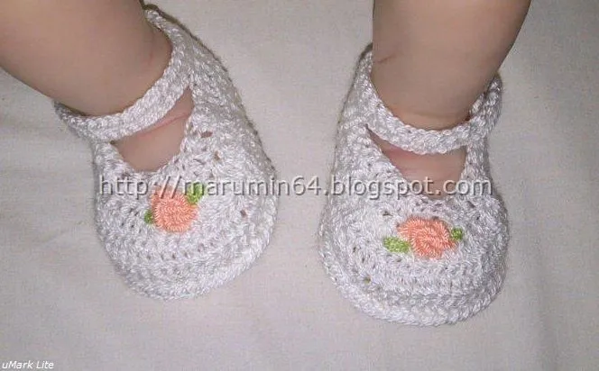 Marumin Crochet: Zapatitos de bebé bordados / Embroidered baby ...