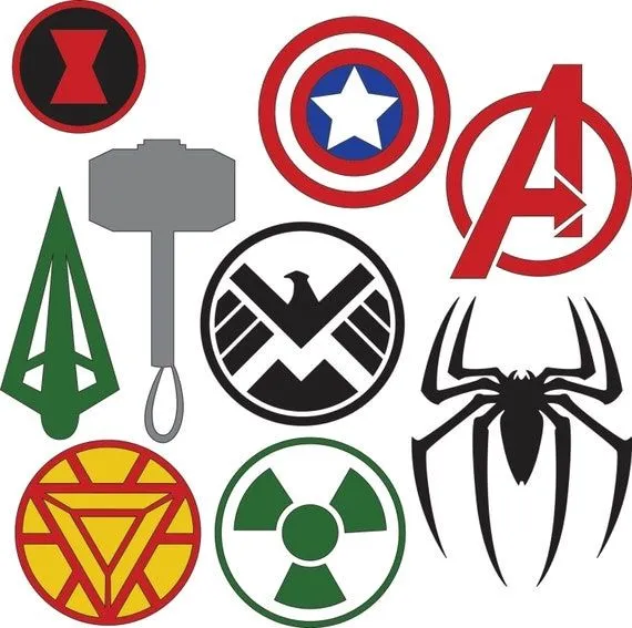 Marvel Superhero Logos SVG & DXF files by HatchWork on Etsy