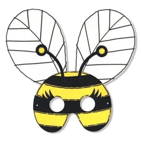 Máscara abeja | Bijen Knutselideeën | Pinterest
