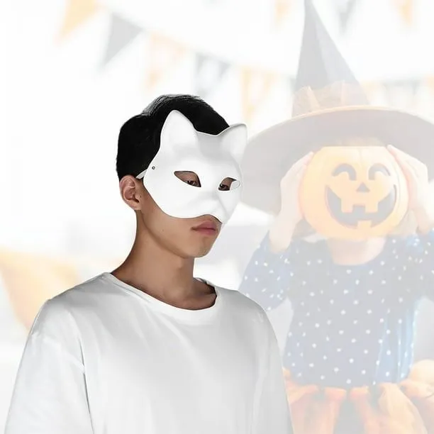 Máscara Artesanal Sin Pintar Para Adultos Máscara De Halloween 5 Piezas  Máscara De Cara Completa Bla ANGGREK Arte y Manualidades | Walmart en línea
