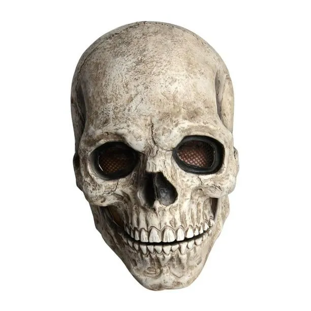 Máscara de boca movible Cara completa Decorativo Creepy Headgear Scary Gris  Zulema tocado de calavera | Walmart en línea