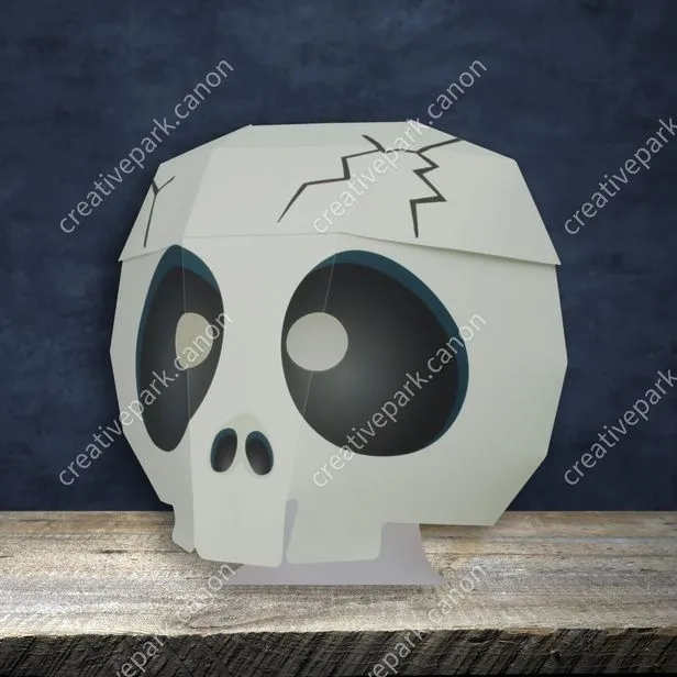 Máscara de cabeza completa (Calavera) - Máscara de cabeza completa -  Eventos - Arte de papel - Canon Creative Park