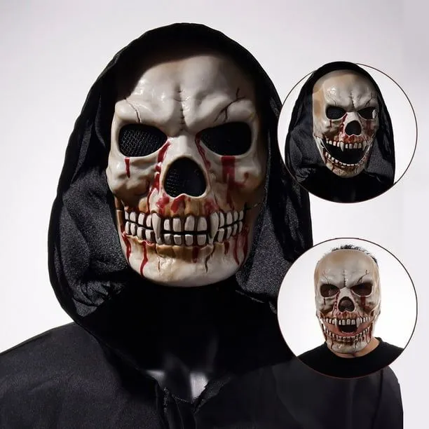 Máscara de calavera de boca movible para Halloween, Cosplay de Horror,  esqueleto sangriento, asesino Casa de los Tesoros | Walmart en línea