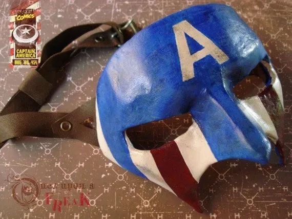 Máscara Capitán América. Máscara veneciana por OnceUponAFreak