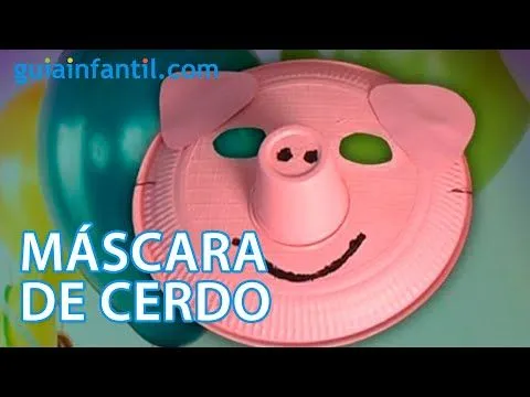Mascara de cerdo, disfraces caseros para carnaval - YouTube
