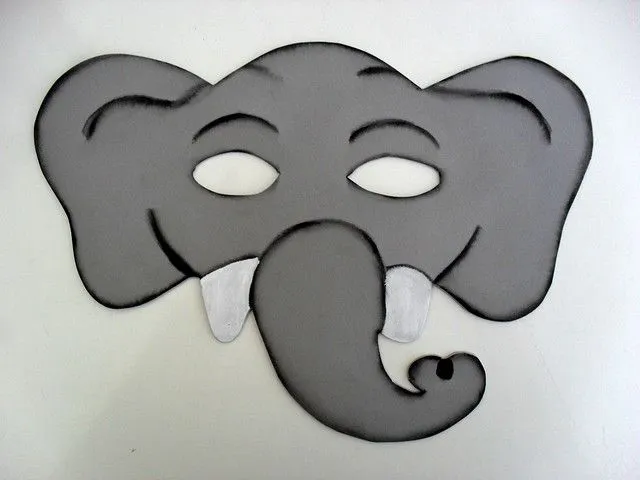 Mascara elefante goma eva - Imagui