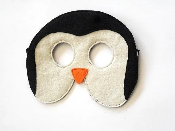 máscara de fieltro de pingüino, chulísima! | FIESTAS DE CUMPLE ...