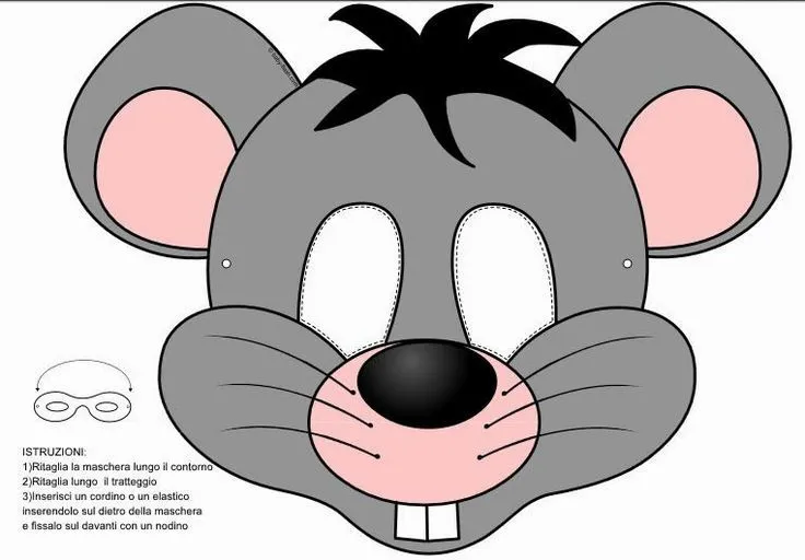 Como hacer una mascara de fomi de raton - Imagui | RATÓN | Pinterest