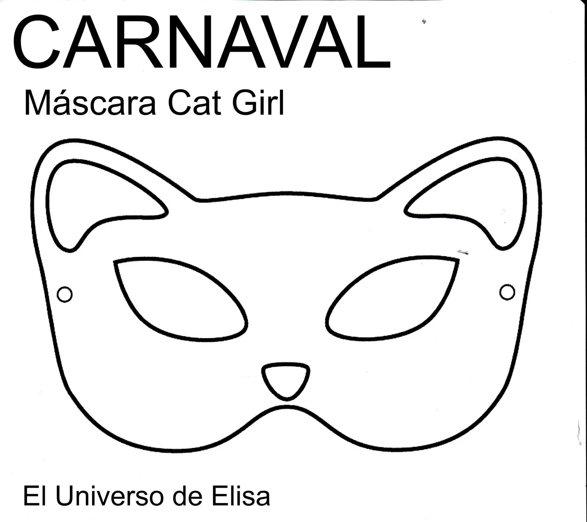 Máscara de gato en goma eva para Carnaval - Manualidades en Goma Eva y Foami