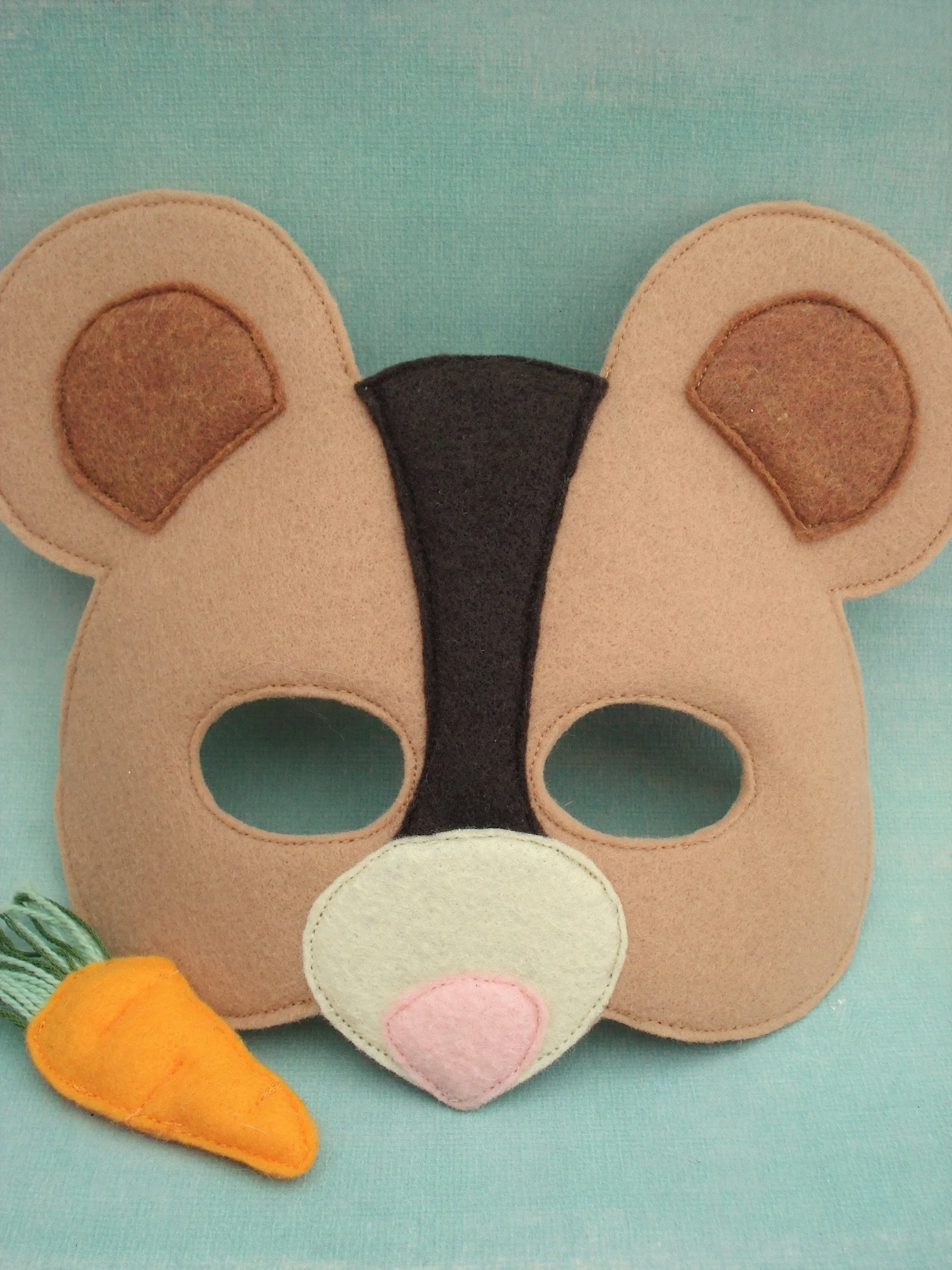 Máscara de hámster Máscara de ratón marrón Traje de - Etsy México