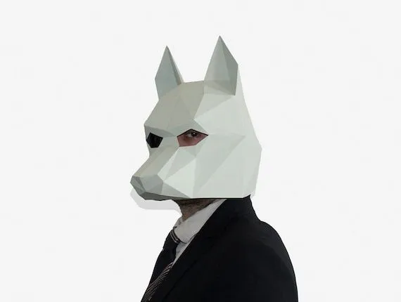 Hacer tu propia máscara de lobo Animal Mask por AwesomePatterns