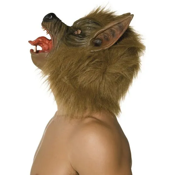 Máscara de lobo marrón: comprar online en Funidelia.