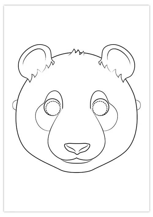 Mascara de oso para imprimir – calendarios.su