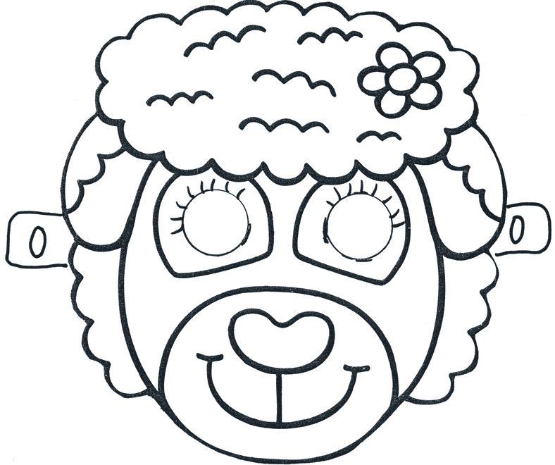 Mascara de oveja para imprimir - Imagui