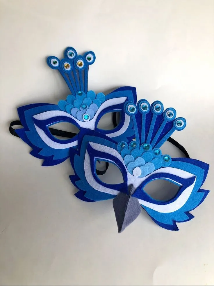 Máscara de pavo real máscara de pájaro azul máscara de - Etsy México |  Peacock mask, Animal masks, Bird masks