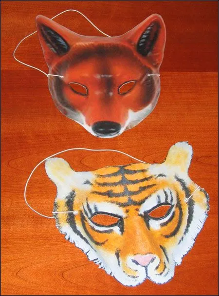 Como hacer una mascara de tigre en foami - Imagui