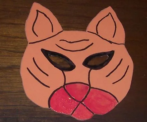 Como hacer una mascara de tigre en foami - Imagui